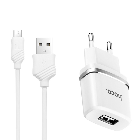 დამტენი HOCO C11 Smart Single USB Charger + Micro USB Cable (EU)