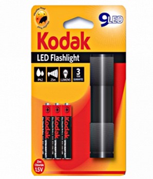 ფანარი KODAK 9-LED FLASHLIGHT KFL-R/9LED+K3AHZ-3 (30412460)