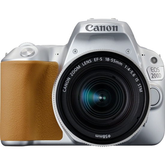 ფოტოაპარატი Canon EOS 200D Silver + Lens EF-S 18-55 IS STM