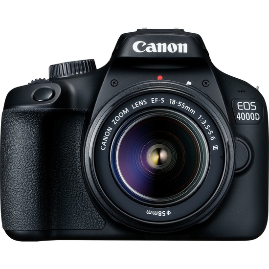 ფოტოაპარატი Canon EOS 4000D Black + Lens EF-S 18-55 DC III