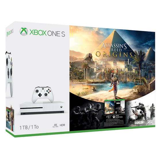 კონსოლი Microsoft Xbox One S (1000 GB) with Assassin's Creed: Origins + Rainbow Six Sieg