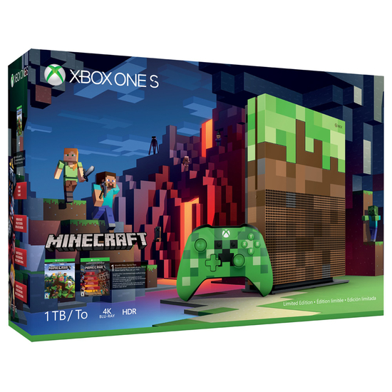 სათამაშო კონსოლი Microsoft Xbox One S (1000 GB) Minecraft Limited Edition Bundle