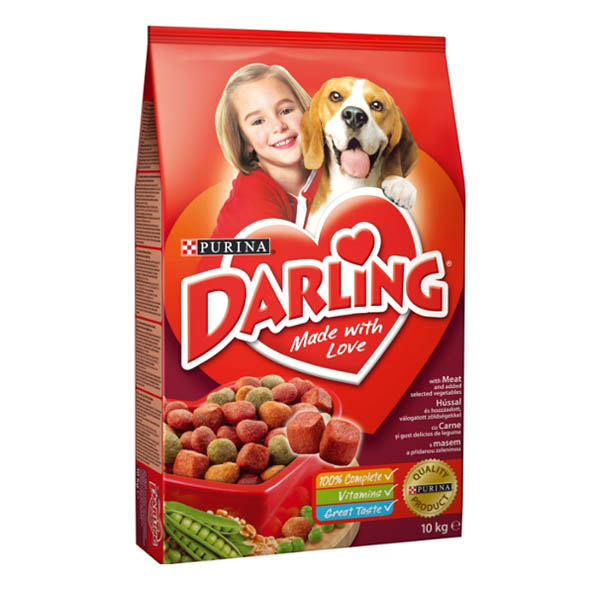 Darling ზრდასრული ძაღლის საქ. ხორცით და ბოსტნეულით 10კგ