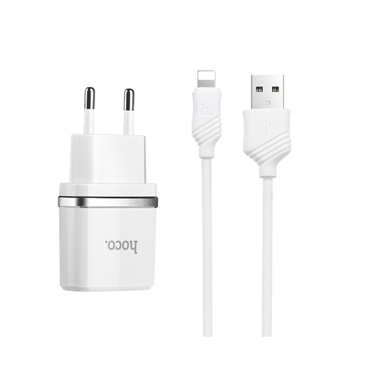 დამტენი HOCO C12 + Lightning Cable