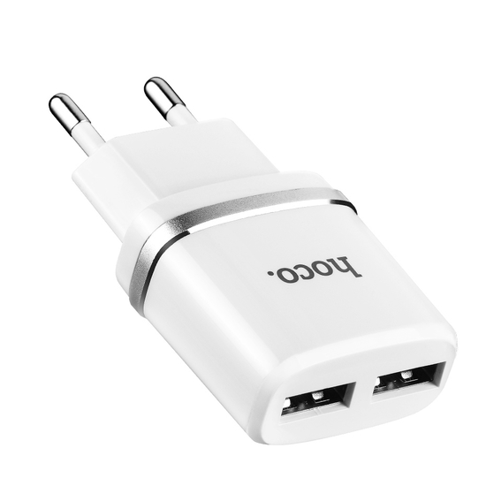 დამტენი HOCO C12 Smart Dual USB Charger (EU)