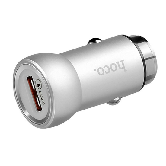 მანქანის დამტენი HOCO Z4 Quick Charge 2.0 Port - Silver