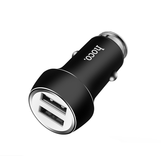 მანქანის დამტენი HOCO Z7 Kingkong Dual USB Charger - Black