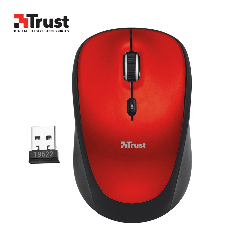 მაუსი TRUST YVI WIRELESS RED