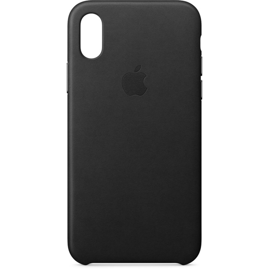 ქეისი Apple iPhone X Leather Case (Black) MQTD2ZM/A