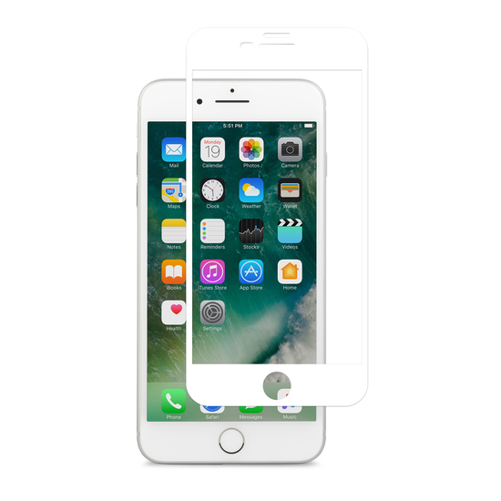 ქეისი Moshi IonGlass Screen Protector for iPhone 8 Plus/7 Plus (99MO096004) White